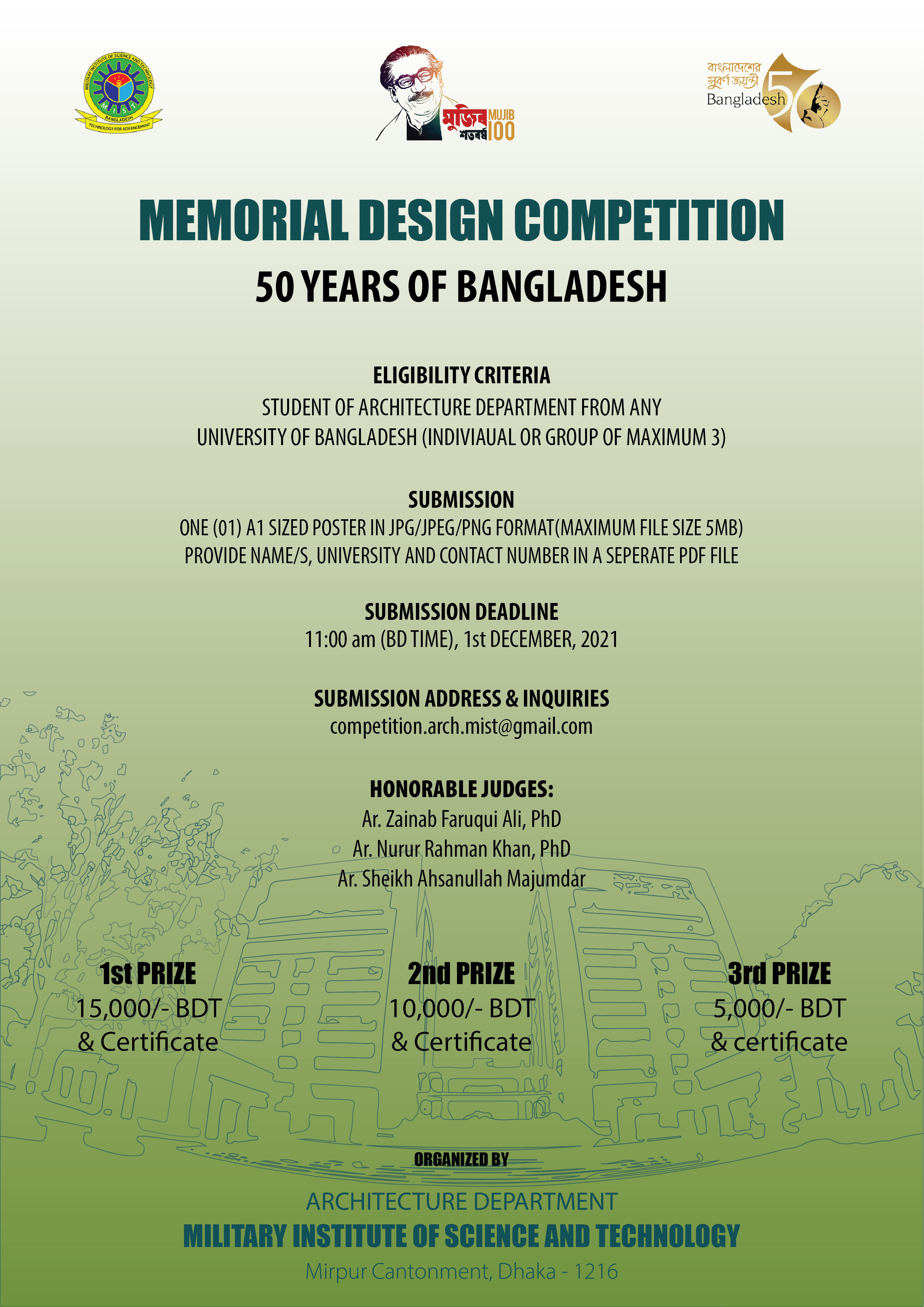 Memorial Design competition-50 years of Bangladesh.